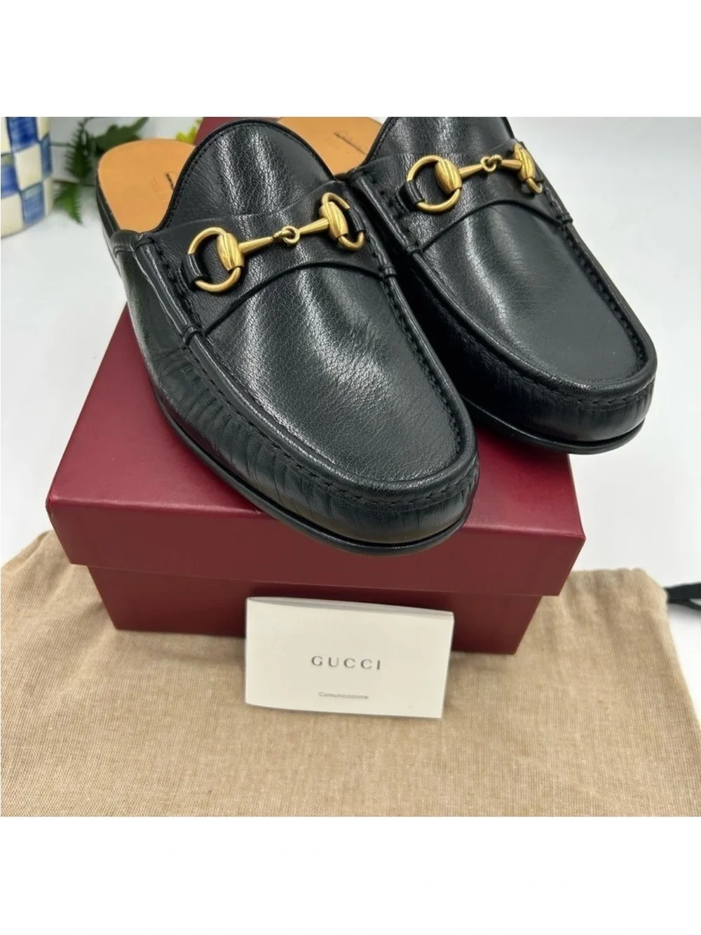 Men’s Gucci horse bit ROOS slip on loafer size 8, made in Italy